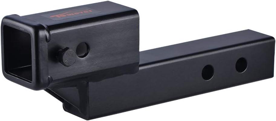 84121 Hitch Receiver Adapter with 2" Drop/Rise, 9" Hitch Extender, Solid Tube Hitch Riser (GTW/TW 5000/500 LBS)