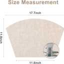 Homaxy Round Table Placemats Set of 6, Washable Wedge Shaped Faux Leather Table Mats, Wipeable Kitchen Dinner Place Mats for Indoor Outdoor, Beige