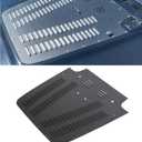 ECOTRIC Hood Louver Compatible with 1997-2002 Jeep Wrangler TJ Black Powder Coating Aluminum Vented Engine Vent Insert Radiator Cooling Panel
