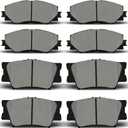 Front & Rear Brake Pads For Toyota RAV4 LE/RAV4 2.4L 2.5L,For Lexus HS250h | 8pcs Brake Pads Kit for 13-18 Toyota RAV4 LE Model,06-12 Toyota RAV4 2.4L 2.5L with 2nd Row Seats,10-12 Lexus HS250h