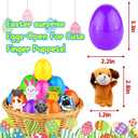 24 Pcs Finger Puppets Set, Animal Finger Puppets for Kids Easter Party Favors Birthday Gift Carnival Classroom Prize