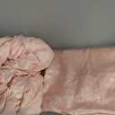 Bedsure Pink Satin Sheets Queen Size - 4 Piece Silky Bedsheets with 15 Inches Deep Pocket Fitted Bedsheet,1 Flat Sheet, 2 Satin Pillowcases, Good for Hair & Skin (Queen, Peach Pink)