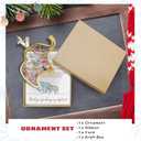 Thank You Gifts for Women, Sister, Friends, Coworkers - Friendship Elephant Ornament - Christmas, Birthday Gifts for Friends Sisters - Elephant Gift for Women - Acrylic Ornament & Card