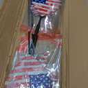 4th of July Decorations Outdoor, Set of 6 17-Inch Metal Patriotic Garden Stakes, Red White and Blue American Flag Heart Butterfly Star Yard Decor for Lawn, Porch, Memorial Day Decorations