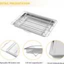 FRIGPEREAFT Air Fryer Tray Replacement for Frigidaire 30'' Ready Cook Oven 304 Stainless Steel 25x16.25 In Air Fry Rack Frigidaire Electric Wall Oven Range Parts Air Fryer Basket Set (Not 24'' Width)