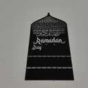 Ramadan Advent Calendar 2025 Metal DIY Countdown Calendars Eid Decorations for Home Ramadan Ornament Kids Black