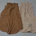 2 Pack Baby Sleep Sack 0-24 Months Baby Sleeping Bag 2-Way Zipper Toddler Wearable Blankets (Beige & Coffee TOG 0.3, Medium)