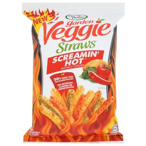 Sensible Portions Garden Veggie Straws Screamin' Hot Vegetable & Potato Snack, 4.25 Oz, Best By 30 MAR 26