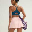 RUNNING GIRL Sports Bra for Women,Y Back Molded Cup Medium Impact Sports Bras with Sewn in Pads (X-Large, Deep Blue)