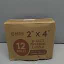 Aegis Adhesives - 2" X 4" Direct Thermal Printer Labels (4200 Count, 12 Rolls) - Inventory Barcode Stickers, FNSKU Labels, Shipping and Postage Stickers - Compatible with Zebra and Rollo Printers