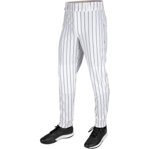 Champro Boys Triple Crown 2.0 Tapered Bottom Baseball Pants with Pinstripes (X-Large, White, Navy)