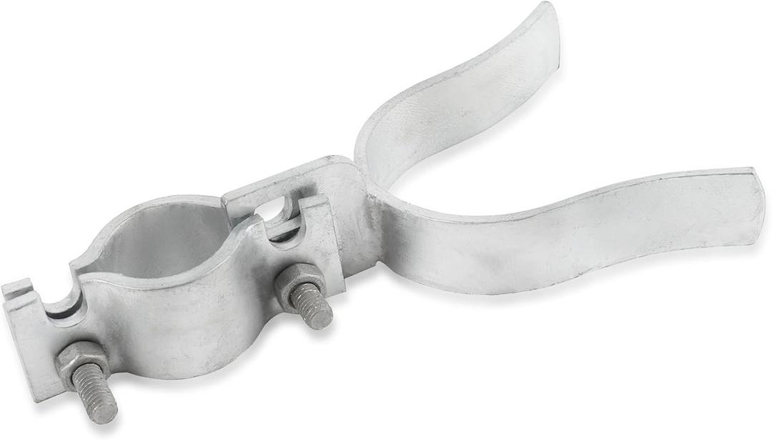 1-3/8" x 2-3/8" Chain Link Fence Gate Fork Latch - Fence Gate Latch - Galvanized Fence Gate Latch with Hole for Padlock, Chain Link Gate Latch(Silver, 1-3/8" x 2-3/8")