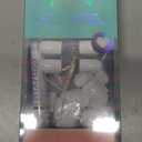 BTArtbox Press On Nails Square - Pastel White Short Press On Nails with Glue for Women, Opaque Soft Gel Glue On Nails in 16 Sizes - 32 Stick On Nails Kit, Note Book