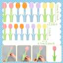 AceOrbit 8 Pcs Tulip Home Decor Spring Tulip Table Centerpiece Wood Signs 3D Tulips Pastel Farmhouse Flowers Multicolor Floral Block Tabletop Signs for Spring Party Tabletop Home Decor