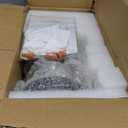 Flush Mount Ceiling Light Fixture < Bulb NOT Included >, Black Metal Frame Ceiling Light Fixture with Seeded Glass, Farmhouse Light Fixture for Kitchen Island Entryway Porch Foyer