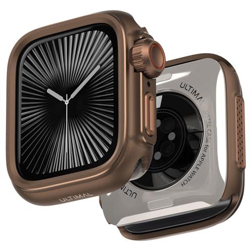 ULTIMAL Metal Case Compatible with Apple Watch Series 11/10 46mm with Back Cover, Military Grade Shockproof Protective Case, Rugged Cover for iWatch 46mm (Brown)