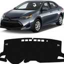KUST Black Dash Cover for Toyota Corolla 2019-2024 2025 2026 (L LE SE XLE XSE), Hatchback(SE XSE) Left Hand Driving Dashboard Cover Non-Slip Polyester Interior Accessories for Corolla Sedan
