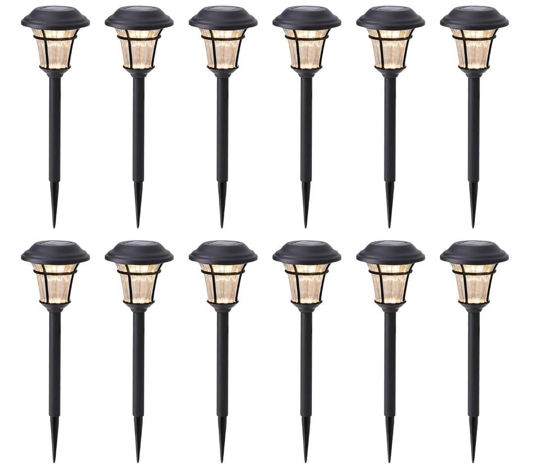 MAGGIFT 12 Pack Solar Pathway Lights Outdoor Solar Garden Lights for Patio, Yard, Driveway