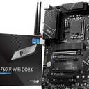 MSI PRO B760-P WiFi DDR4 ProSeries Motherboard - Supports 12th/13th/14th Gen Intel Processors, LGA 1700, DDR4, PCIe 4.0, M.2, 2.5Gbps LAN, USB 3.2 Gen2, HDMI/DP, Wi-Fi 6E, Bluetooth 5.3, ATX