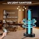 2 Pack UV Light Sanitizer, Ultraviolet Lamp with Remote Control for Bed Bugs and Dust Mites, Home Disinfection Device UV Lamp for Home, Room & Kitchen, Ultraviolet Light with 3 Speed Timings