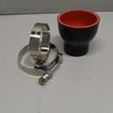 2-1/2 to 3 inches Straight Black Silicone Reducer Coupler with 2 T-Bolt Clamps 4 Layers of Polyester Reinforcement Suitable High Level Turbo Pipe