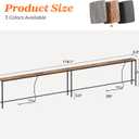 SUPERJARE 118.1 Inch Sofa Table with 2 Power Outlets and USB-C Port, 5.9 Inch Narrow Console Table with Storage, Extra-Long, for Entryway Hallway Couch Behind Sofa, Small Spaces, Rustic Brown, 5.9"D x 118.1"W x 29.7"H
