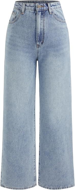 CIDER Wide Leg Jeans for Women High Waisted Denim Pants Boyfriend Jeans Trendy Casual Summer Bottom, XL