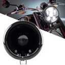 SKTYANTS 5.75 inch headlight housing backet with H4 Wiring Harness 5 3/4" 5.75 Inch headlight BucketHousing Trim Ring for FXWG FXDWG FXST Motorcycle (Black)
