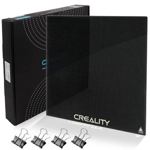Creality Ender 3 Glass Bed Upgraded 3D Printer Platform Tempered Glass Plate Build Surface with Glass Clips, 235x235x4mm, for Ender 3 Pro/ V2/ S1/ S1 Pro/ V2 Neo, Ender 5 Pro, CR 20/ pro Heated Bed Glass