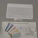 Bluetooth Keyboard for iPad 10th Generation, iPad Pro 13/12/11/10/9/8/7 inch, iPad Air 13/11th Gen, iPad mini, Samsung Xiaomi Tablets - Slim Wireless Portable Travel Office Computer Accessories (White)