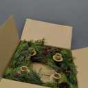 Seasons Christmas Advent Wreath, 18 inch Candle Holder Wreath, Traditional Decorations for Table Indoor Home & Church (Green)