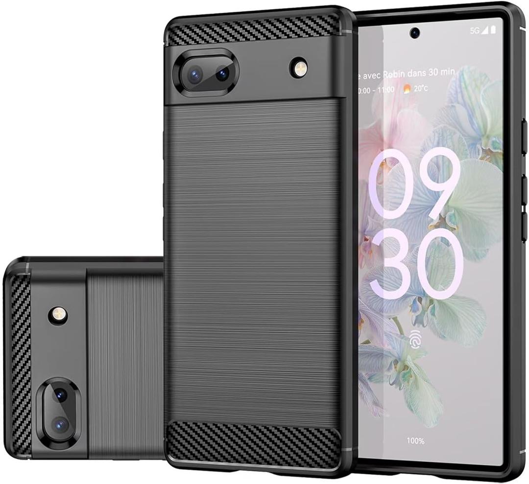 Case for Pixel 6A Case, Google 6A GB62Z Case, Slim Thin Phone Case TPU Soft Back Cases Anti-Scratch Shockproof Protective Cover for Google Pixel 6A Black