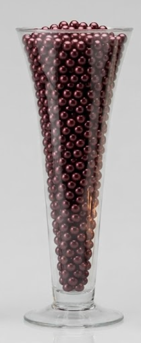 HRLbrc 350Pcs Vase Filler, Wine Red No Hole Faux Craft Pearl Beads for Centerpieces Vases, Wedding Home Birthday Party Makeup Table Candle Decor 8/12/18mm