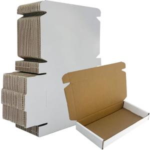 8x4x1 inch Small White Shipping Boxes 50 Pack, Corrugated Cardboard Mailer Boxes Bulk for Packaging Business Mailing Gift Mini Mailer Boxes for Packaging Supplies Business Present