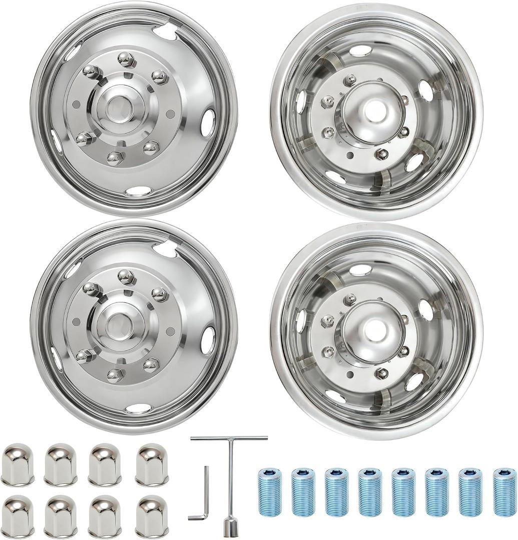 19.5" Wheel Simulators Compatible with 2003-2004 Ford F450/F550 Truck