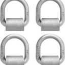 Weld on D Ring Heavy Duty Trailer Truck D Ring 4-Pack Trailer Tie Down Anchor, 1/2" Stake Pocket D Ring, Forged Steel D-Rings with Welding Clip