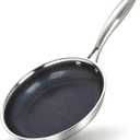 BRASA Nonstick Frying Pan 11.02-inch,Tri-Ply Stainless Steel Skillet,Honeycomb Ceramic Coating, Induction & All Cooktop Compatible,Dishwasher safe (PFOS, PFOA Free) 11.02 in