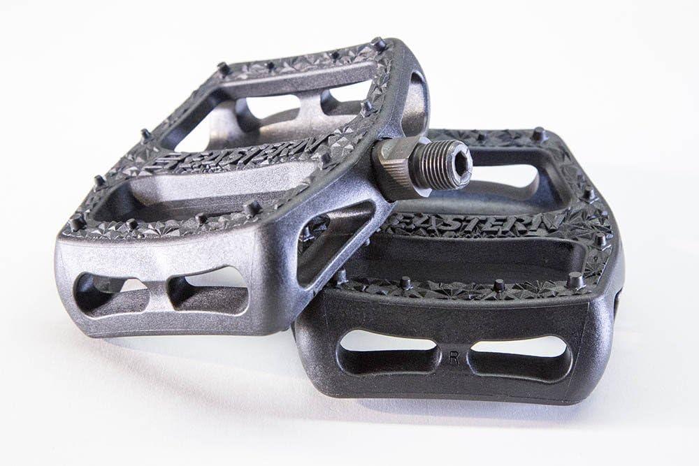 Eastern Bikes Facet Bike Pedals 9/16" - High Grip, Fiber-Reinforced Plastic & Chromoly Axle, for BMX, MTB & Kids Bikes - Multiple Colors