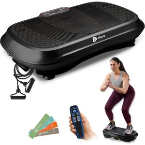 Lifepro Waver Vibration Plate Exercise Machine  High-Intensity Vibration for Muscle Activation, Full-Body Workout Vibrating Platform with Loop Bands, Fitness Equipment for Strength Toning & Fat Loss (Black)