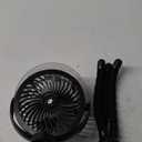 Misting Stroller Fan, 6000mAh Battery Operated Portable Fan with Light & 360 Pivoting, Personal Fans with Flexible Tripod for Baby, Office, Travel,Treadmill,Outdoors (Black)