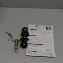 BESTTEN Keyed Entry Door Knob, Entrance Door Lock, Standard Ball, All Metal, Matte Black