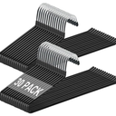 devesanter Pants Hanger, 30 Pack Space Saving Open-Ended Metal Pants Hanger, Non Slip Trousers Slack Hangers Organizers for Pants Jeans Slacks Scarf Trousers Ties, (Black)