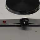 Electric Stove,Countertop Double Heating Burner,2000W Double Heating Plates Portable Countertop Stove for Kitchen Dormitory Office White US Plug 110V