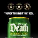 Liquid Death Soda-Flavored Sparkling Water - Severed Lime (Classic Lime Soda), Less Sugar*, Huge Flavor, No Caffeine, No Artificial Sweeteners, 12 Fl Oz (Pack of 12)