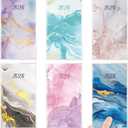 ReliThick 6 Pcs 2026 Pocket Calendar for Purse Monthly Planner Notebook Small Pocket Calendar Journals Notepads Appreciation Present Gift for Women Teacher School Office (Marble Style)