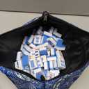 American Mahjong Game Set, 166 Blue Tiles (1.2), 4 All-in-One Color Rack/Pushers & Drawstring Bag, Complete Mahjong Sets with Blue Printed Carrying Bag and Mahjong Tile Set Accessories