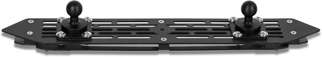 NILKATSS Dash Platform Mount with 2 PCS 4-Holes AMPS Pattern-Mounted Base and Dual 4-Holes Mounting Plates for Jeep Wrangler JL 2018-2023 (NOT 4xe) & 2020-2023 JT Gladiator -All Metal & Customized