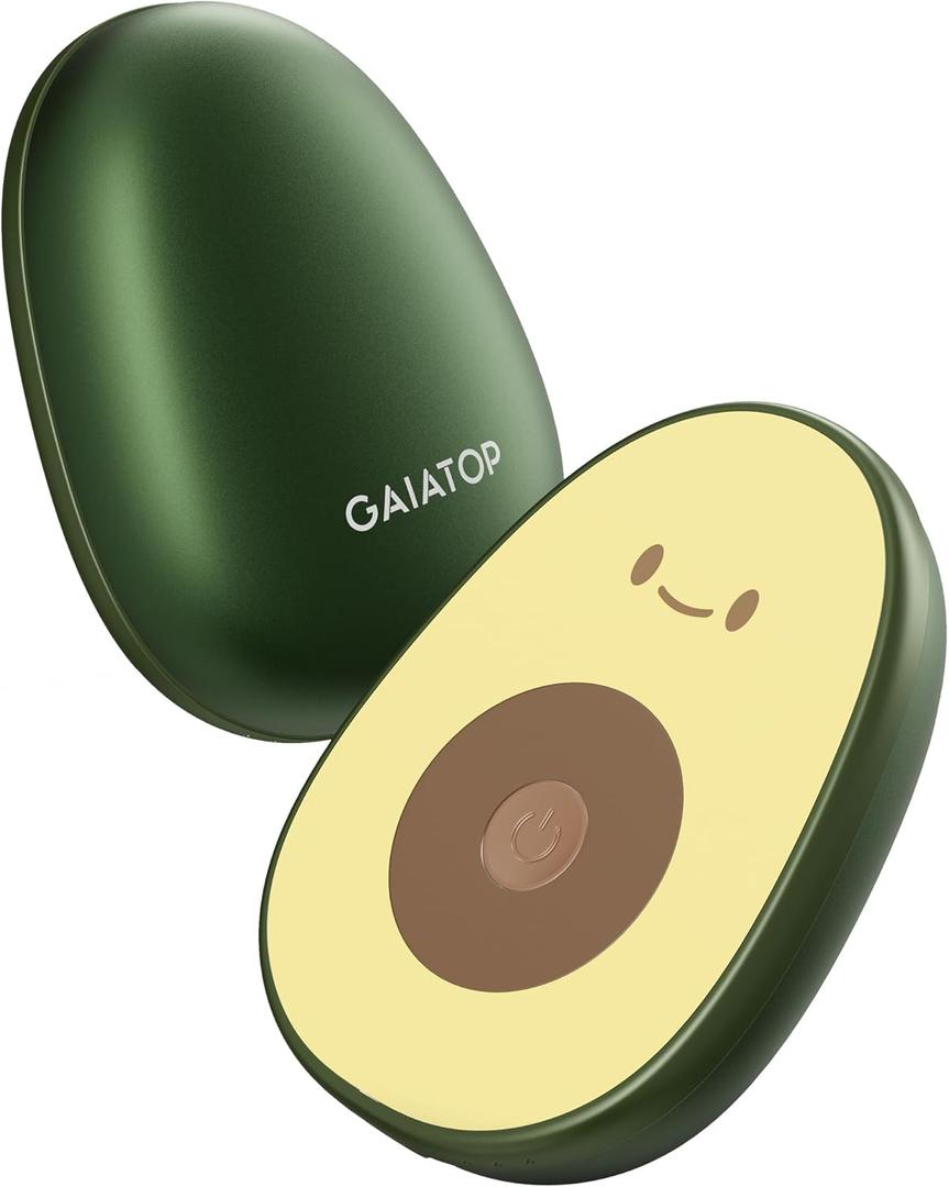 Gaiatop Hand Warmers Rechargeable 2 Pack, Magnetic 3 Settings Fast Heating Avocados Shape, Electric Portable Pocket Heater, Reusable Hot Hands Gifts for Women Men Outdoor Camping Hunting Golf