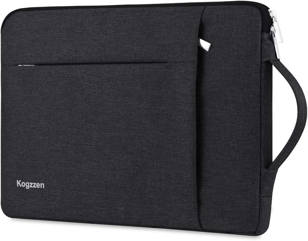 13-14 Inch Laptop Sleeve with Handle Compatible with MacBook Air 13.3/ MacBook Pro 14 13/ Dell XPS 13/ Surface Laptop 13.5/ iPad Pro 12.9, Waterproof Shockproof Case Bag - Black