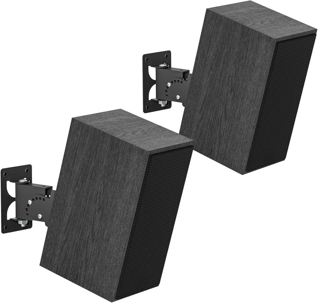 Adjustable Speaker Wall Mount for R-50M RP-502S Klipsch Speakers Mount, Metal Wall Speaker Shelf for Klipsch Bookshelf Speakers Wall Mount with Hardware Kit Holds up 40 lbs, 2 Pack